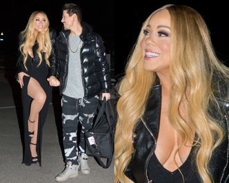 Szczęśliwa Mariah Carey kusi chłopaka udem i dekoltem