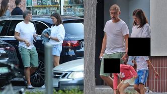 Karolina Gorczyca i starszy od niej o sześć lat Krzysztof Czeczot "przyłapani" na mieście z pociechami. Małżeństwo im służy?