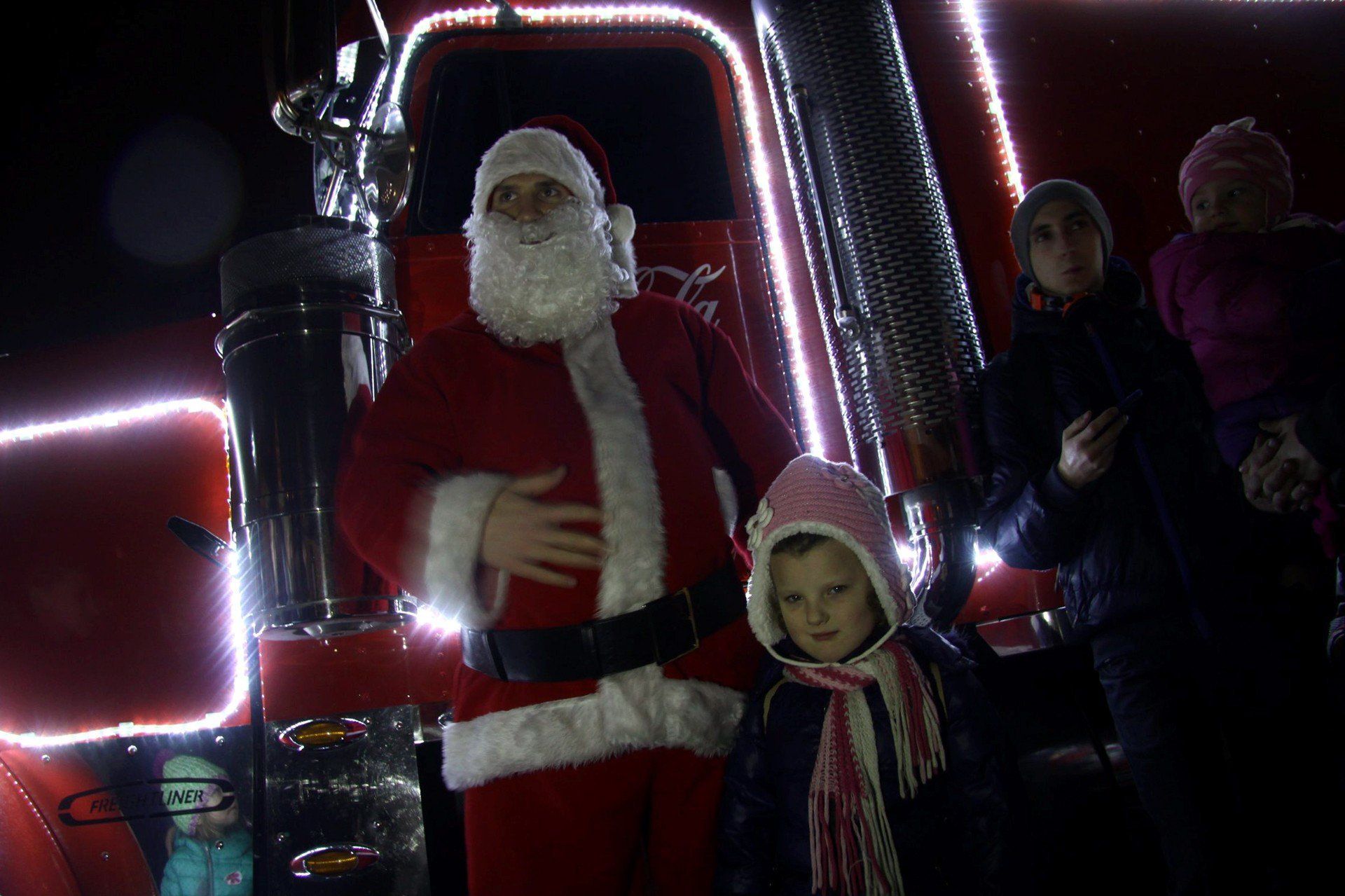 Ciężarówka Coca Coli stanęła na Placu Zamkowym w Lublinie w 2014 roku