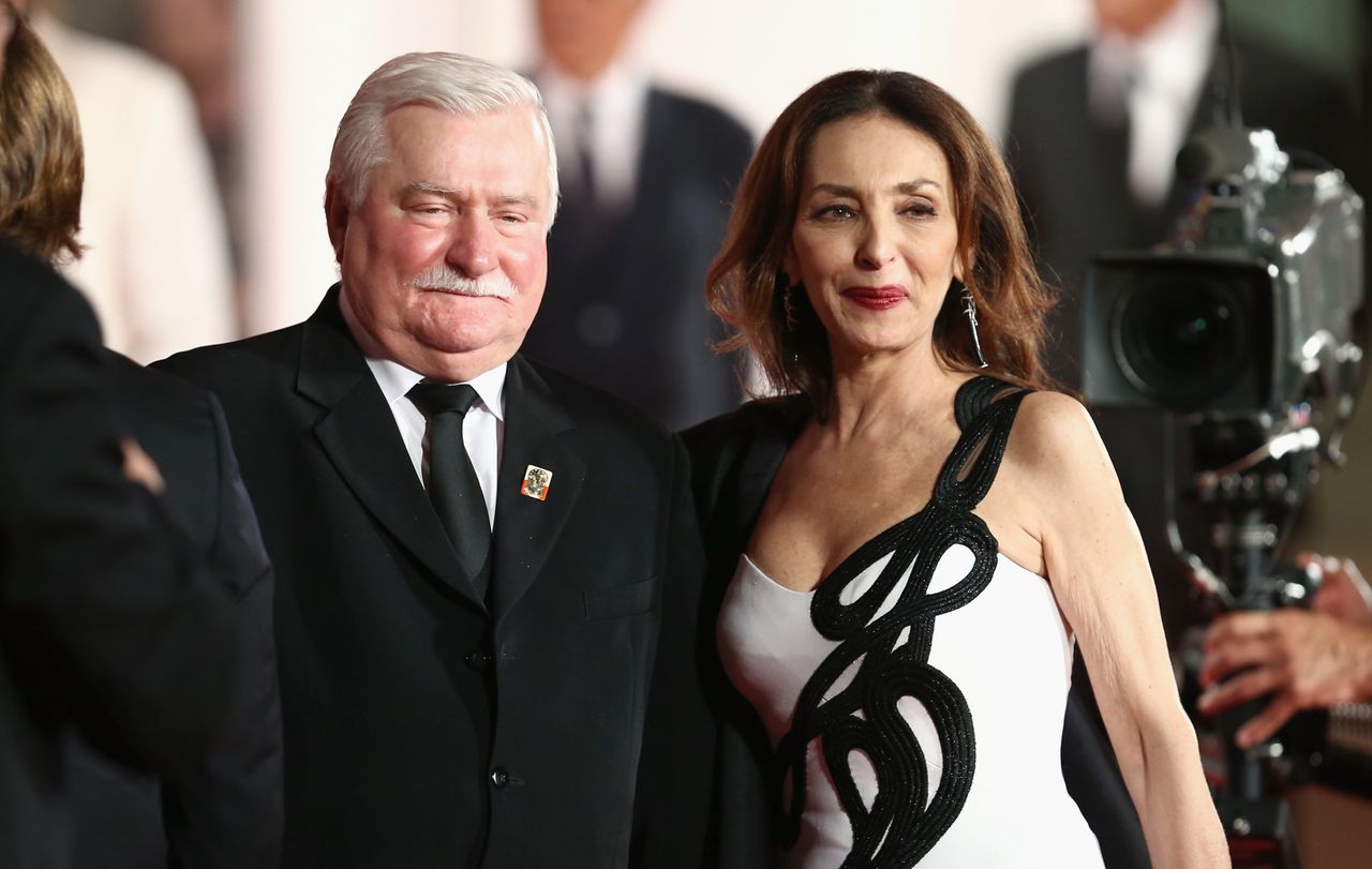 Lech Wałęsa i Maria Rosaria Omaggio w Wenecji