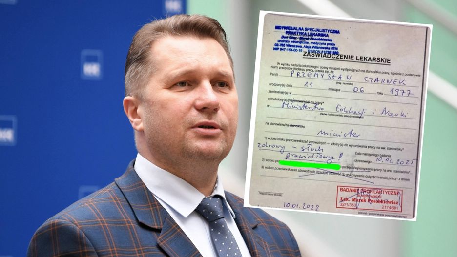 "Ty głuchy jesteś?" Minister odpowiada i publikuje "zaświadczenie" lekarskie