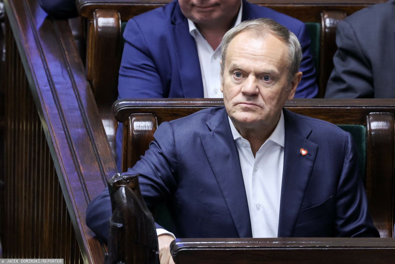 Donald Tusk podczas posiedzenia Sejmu