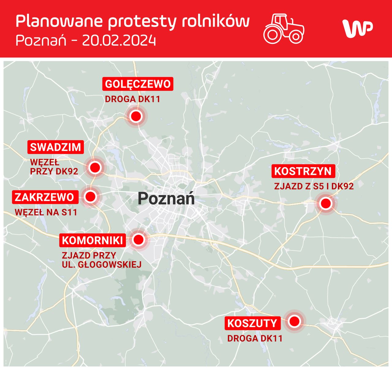 Protest rolników w Poznaniu