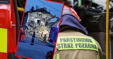 Runęła część kamienicy. Katastrofa w Oświęcimiu
