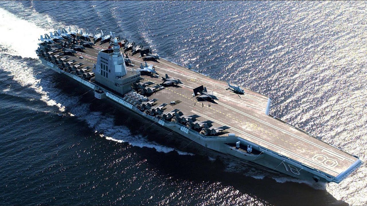 Chinese aircraft carrier Fujian (visualization)