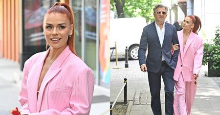 Natasza Urbańska i Janusz Józefowicz w garniturach dumnie kroczą w stronę studia "DDTVN" (ZDJĘCIA)