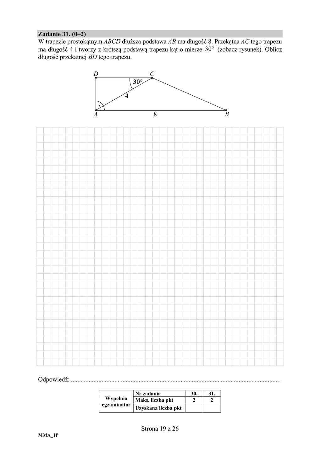 Matura z matematyki 2019