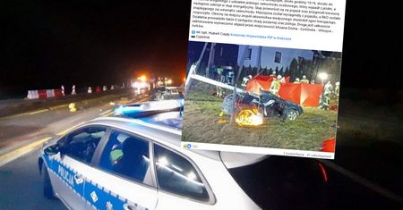 Tragiczny wypadek w Dobrej. Kierowca uderzył w słup energetyczny