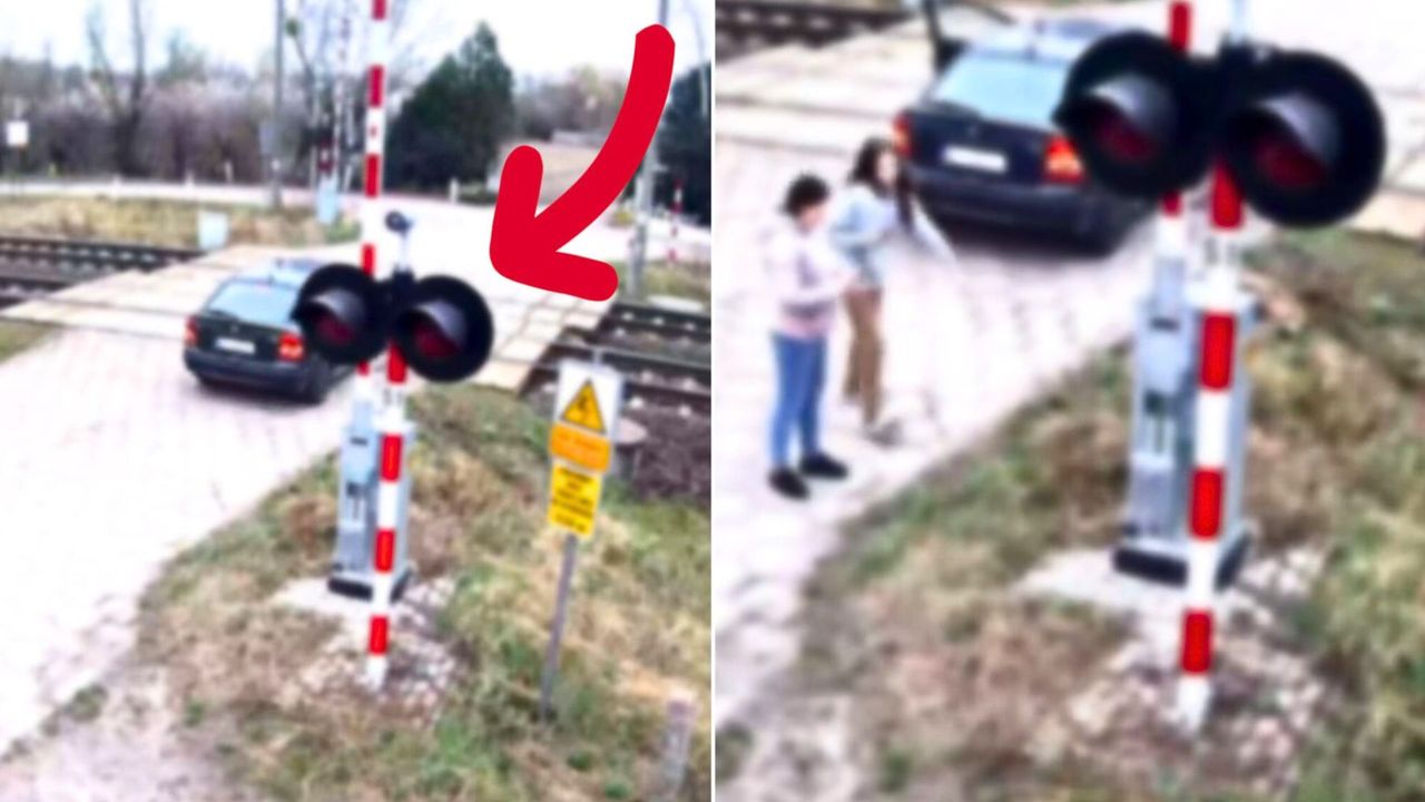 Auto zepsuło się na torach. W środku była matka z dzieckiem