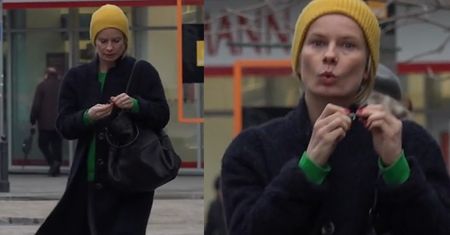 Magda Cielecka na spacerze