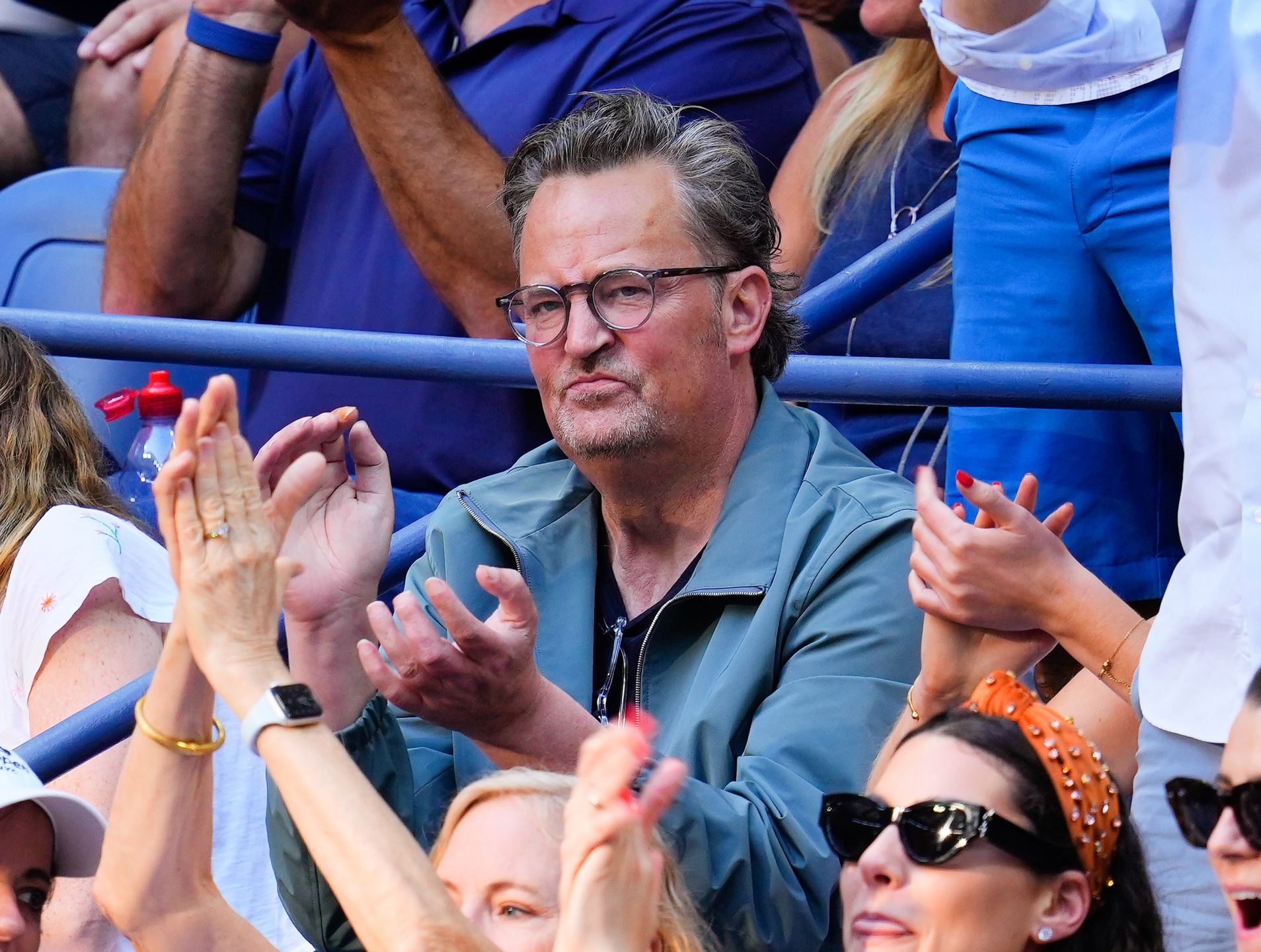 Matthew Perry na meczu Igi Świątek