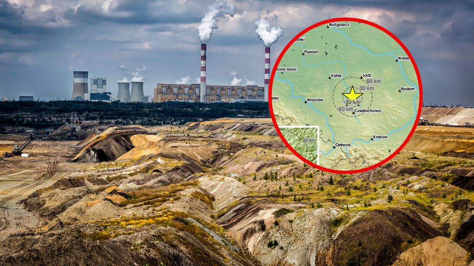 Wstrząs odnotowano pod Bełchatowem