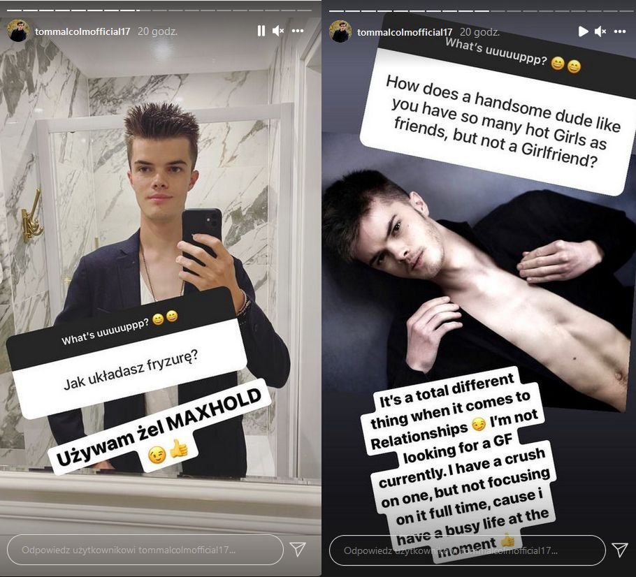 Tom Malcolm chwali się sesją zdjęciową