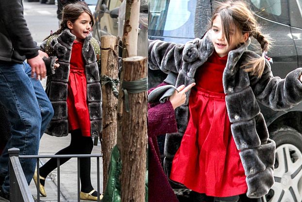 8-letnia Suri Cruise w futerku (ZDJĘCIA)