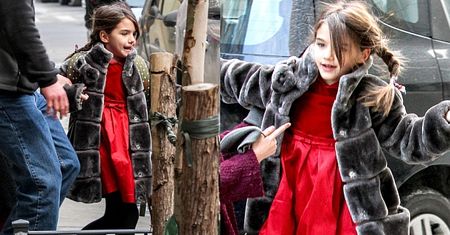 8-letnia Suri Cruise w futerku (ZDJĘCIA)