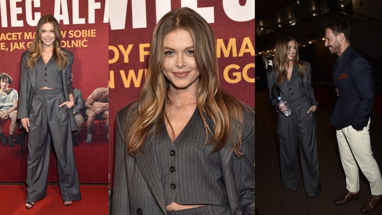 Joanna Opozda na premierze filmu "Samiec Alfa"