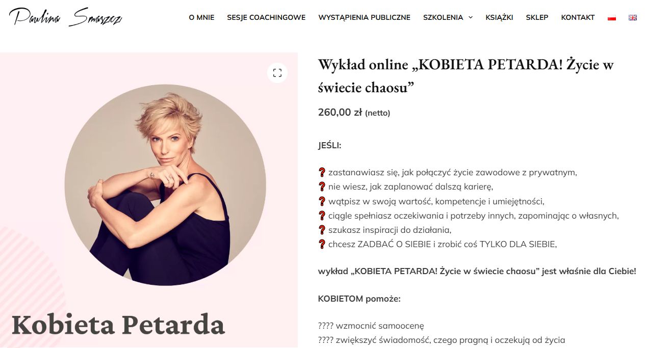 Paulina Smaszcz nawigatorem w świecie chaosu? To się musi udać