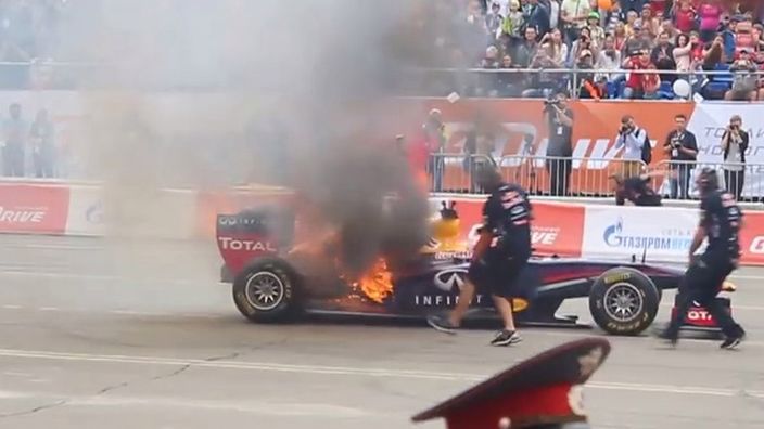 Pożar Red Bulla w Rosji 1