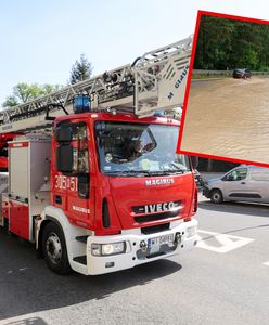 Gwałtowne burze w Małopolsce. Strażacy w akcji