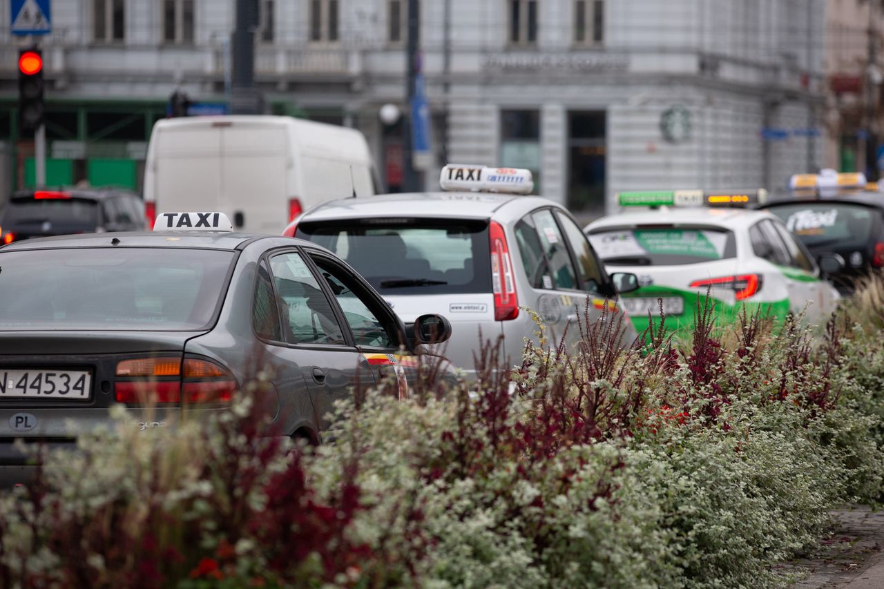 taxi taksówka postój taksówek taksówkarz 