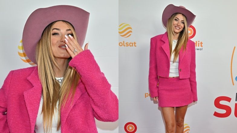 Marcelina Zawadzka w kowbojskiej stylówce czaruje na ściance Polsat SuperHit Festiwal (FOTO)