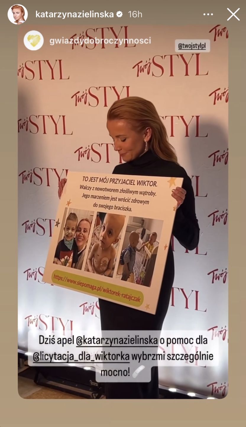 Katarzyna Zielińska jako jedna z finalistek plebiscyty "Gwuazdy Dobrozynności"