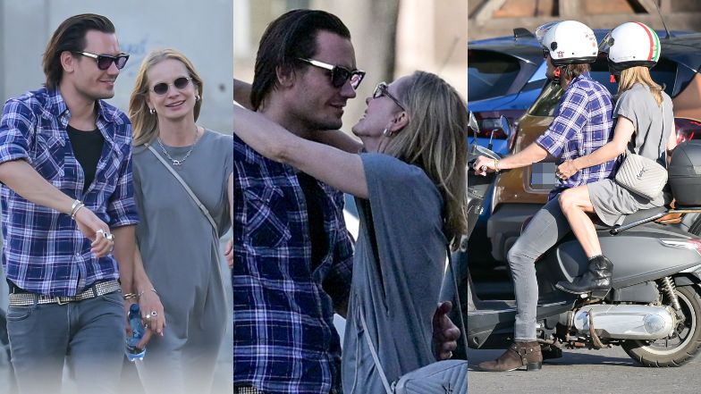 Całuśni Magdalena Cielecka i Bartosz Gelner przemierzają stolicę