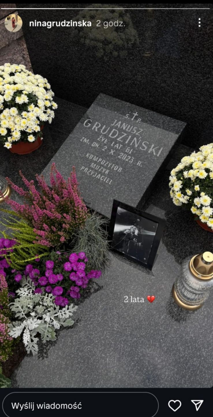 Grób Janusza Grudzińskiego na cmentarzu w Tłuszczu