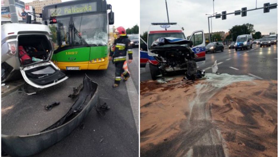 Wypadek w Poznaniu. Są ranni
