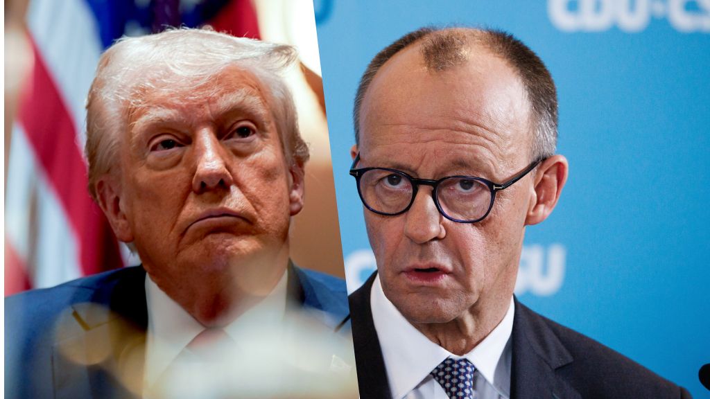 Prezydent USA Donald Trump i kandydat na kanclerza po wyborach F