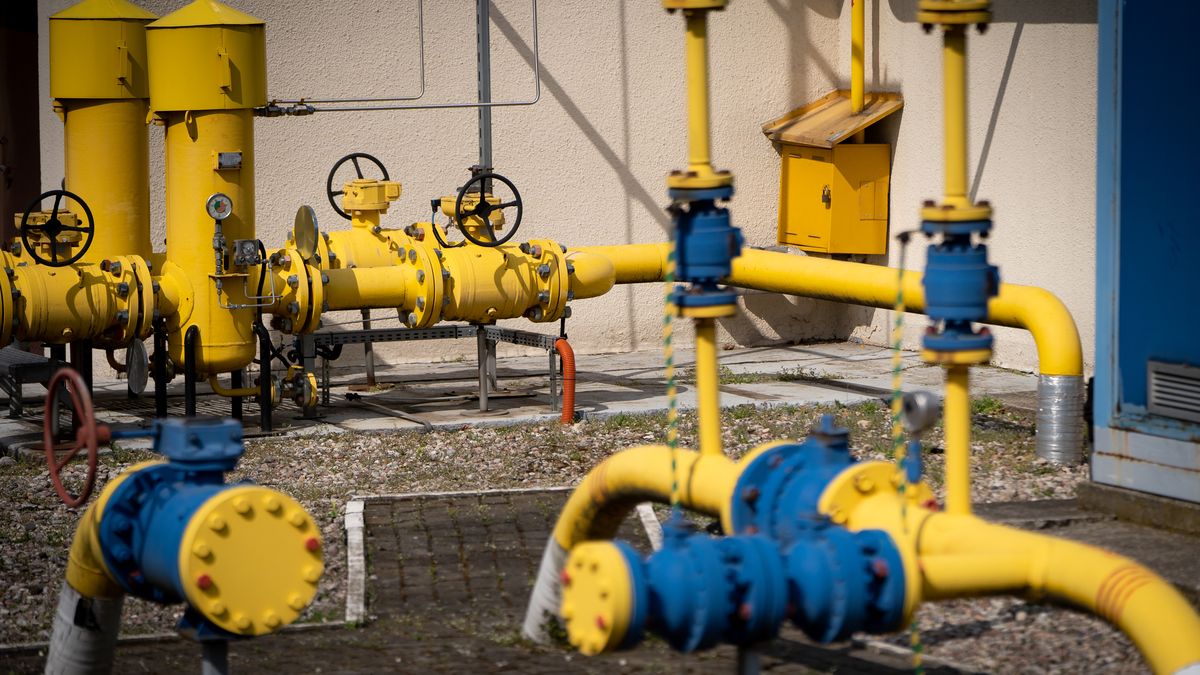 A gas installation is pictured at a Gaz-System station in Karczew, outside Warsaw, Poland on April 28, 2022 (Photo by Mateusz Wlodarczyk/NurPhoto via Getty Images)