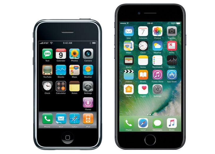 iPhone (2007) i iPhone 7 (2016)
