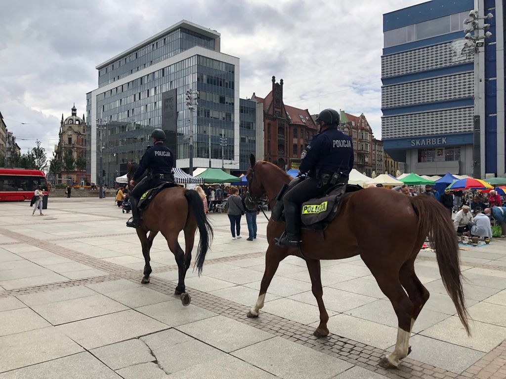 Katowice. Na miasto wyjechały patrole konne. Ma być bezpieczniej