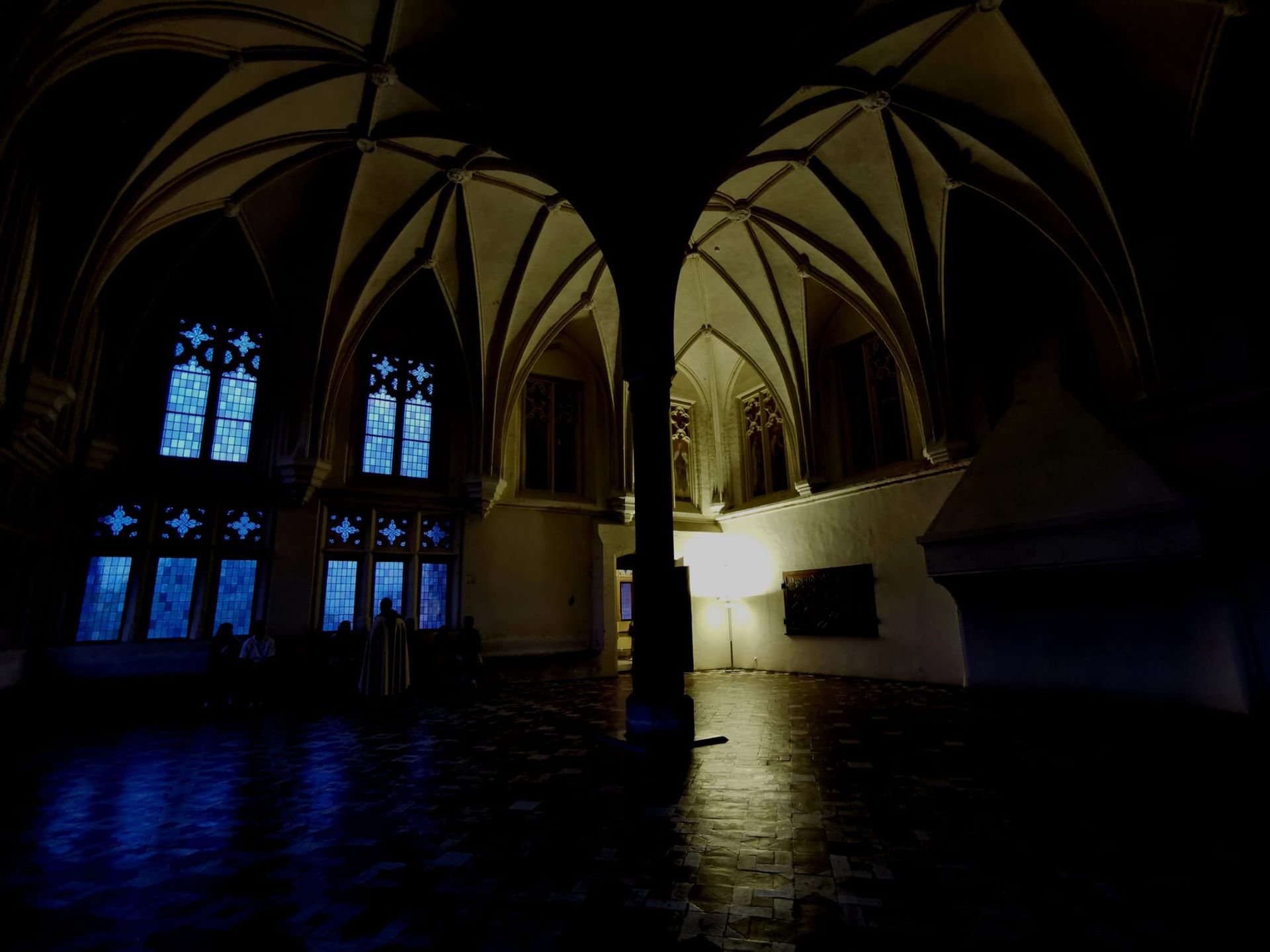 Nocą zamek wygląda magicznie o każdej porze roku