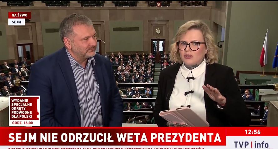 Wywiad nie na sali obrad. Marszałek wyprosił ministra i dziennikarkę TVP Info