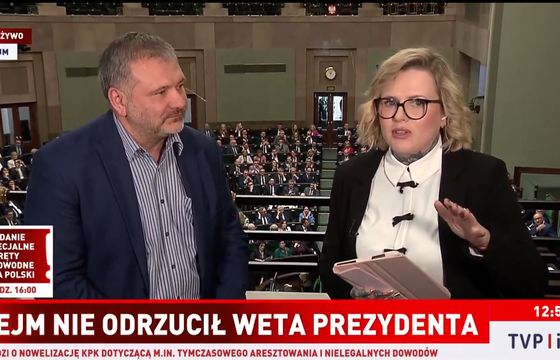 Wywiad nie na sali obrad. Marszałek wyprosił ministra i dziennikarkę TVP Info