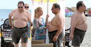 Ryszard Kalisz TOPLESS na plaży! W crocsach (ZDJĘCIA)