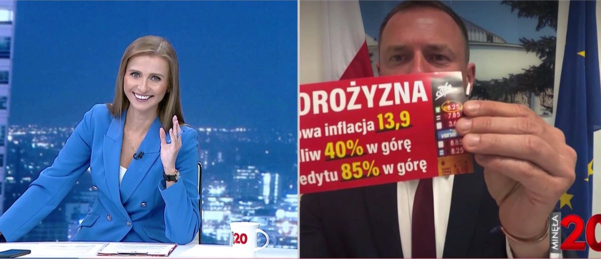 Prowadząca program w TVP Info nie kryła rozbawienia zachowaniem gościa