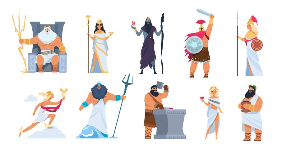 Bogowie greccy, ich imiona oraz atrybuty