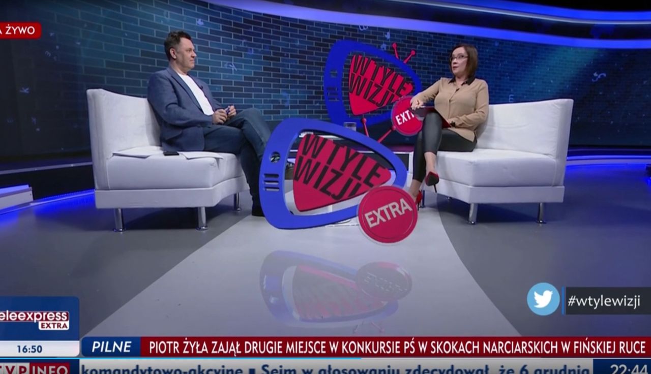 Kadr z programu "W tyle wizji"