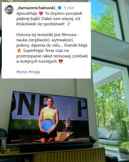 Wpis Damiana Michałowskiego na Instagramie