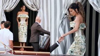 Kreacja Lauren Sanchez z pierwszej ceremonii przedślubnej NIE PORWAŁA internautów: "Wygląda jak ABAŻUR"