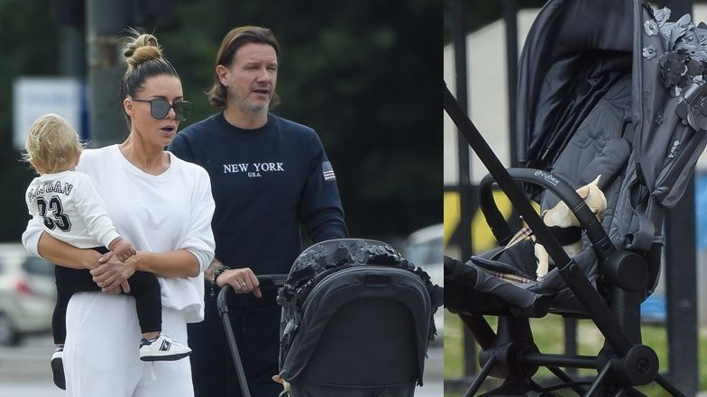 Małgorzata Rozenek i Radosław Majdan na spacerze 