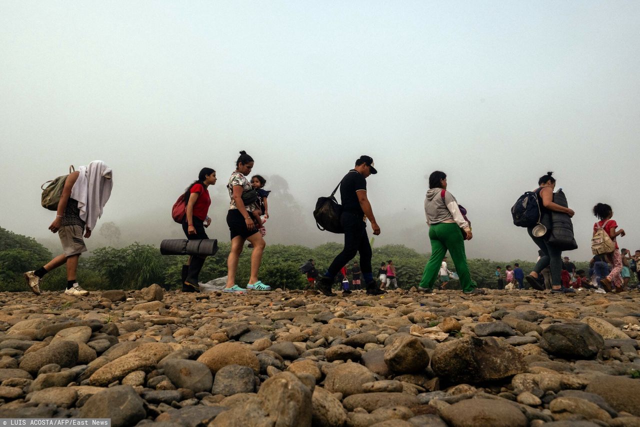 Migrants cross the Darien Gap on their way from South America to the United States.