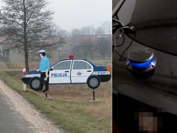 Zalesie Górne: Kierowca forda z "kogutem" podszył się za policjanta. Chciał zdyscyplinować innego kierowcę