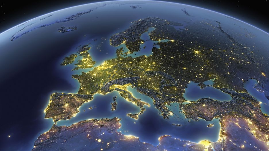 Europa widziana z kosmosu
