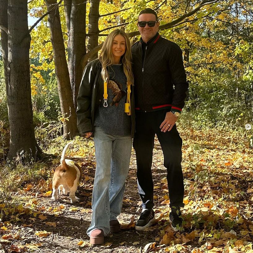 Małgorzata Rozenek i Radosław Majdan w lesie