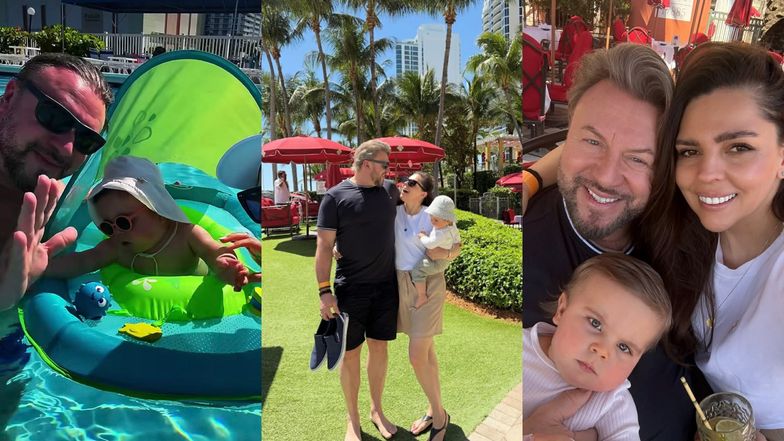 Michał Milowicz z rodzinką w Miami