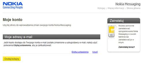 Nokia Messaging w modelu N97 2