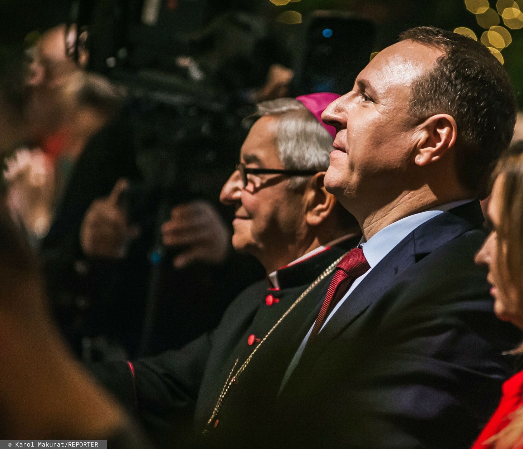 Prezes TVP Jacek Kurski i były arcybiskup gdański Sławoj Leszek Głódź 